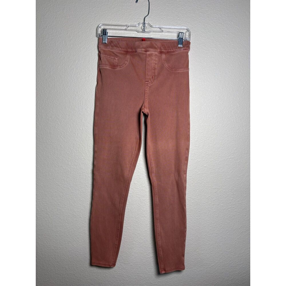 SPANX Ankle Jeanish Leggings Coral Red Pull On Size M
